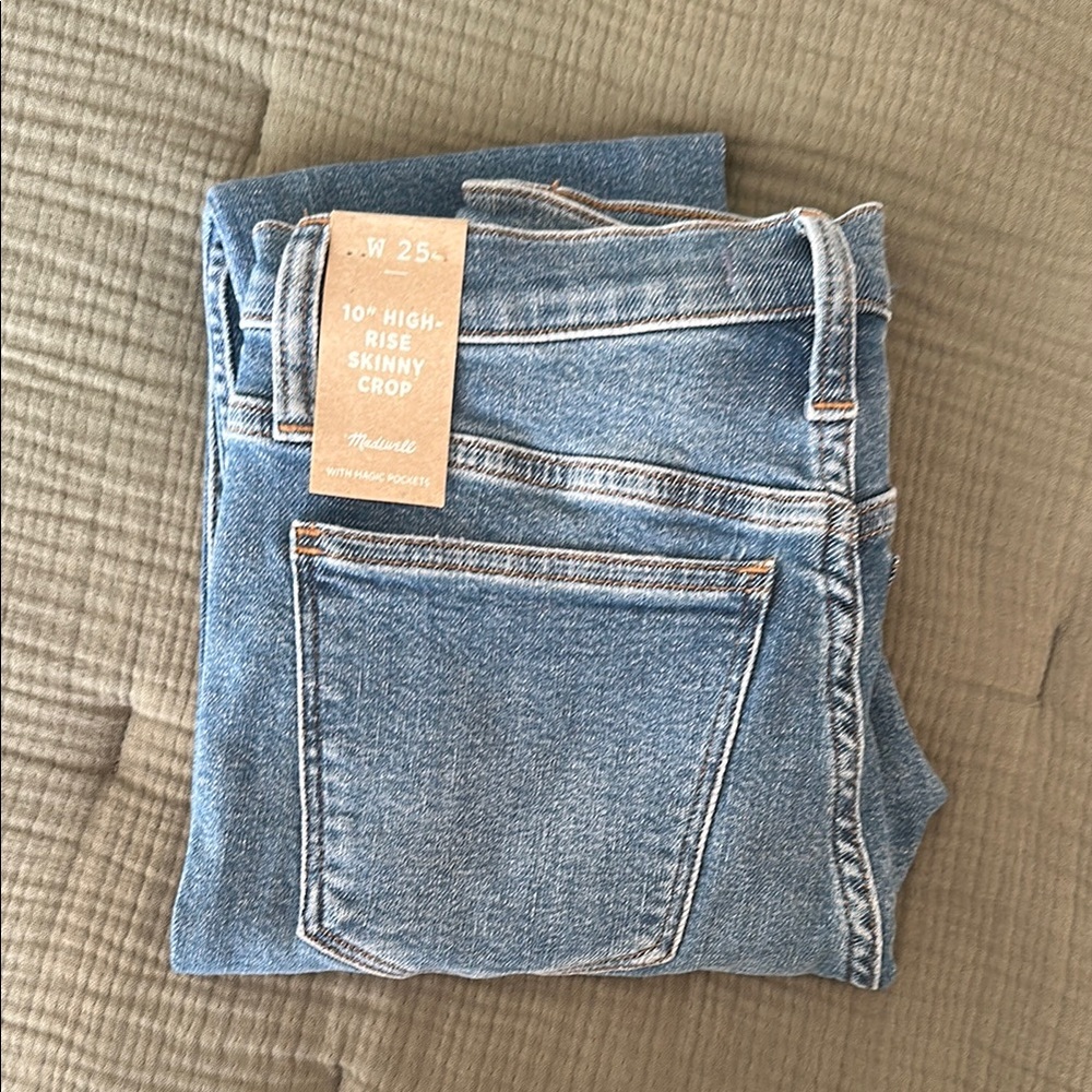 Madewell High-Rise Skinny Crop Jeans in Classic Blue